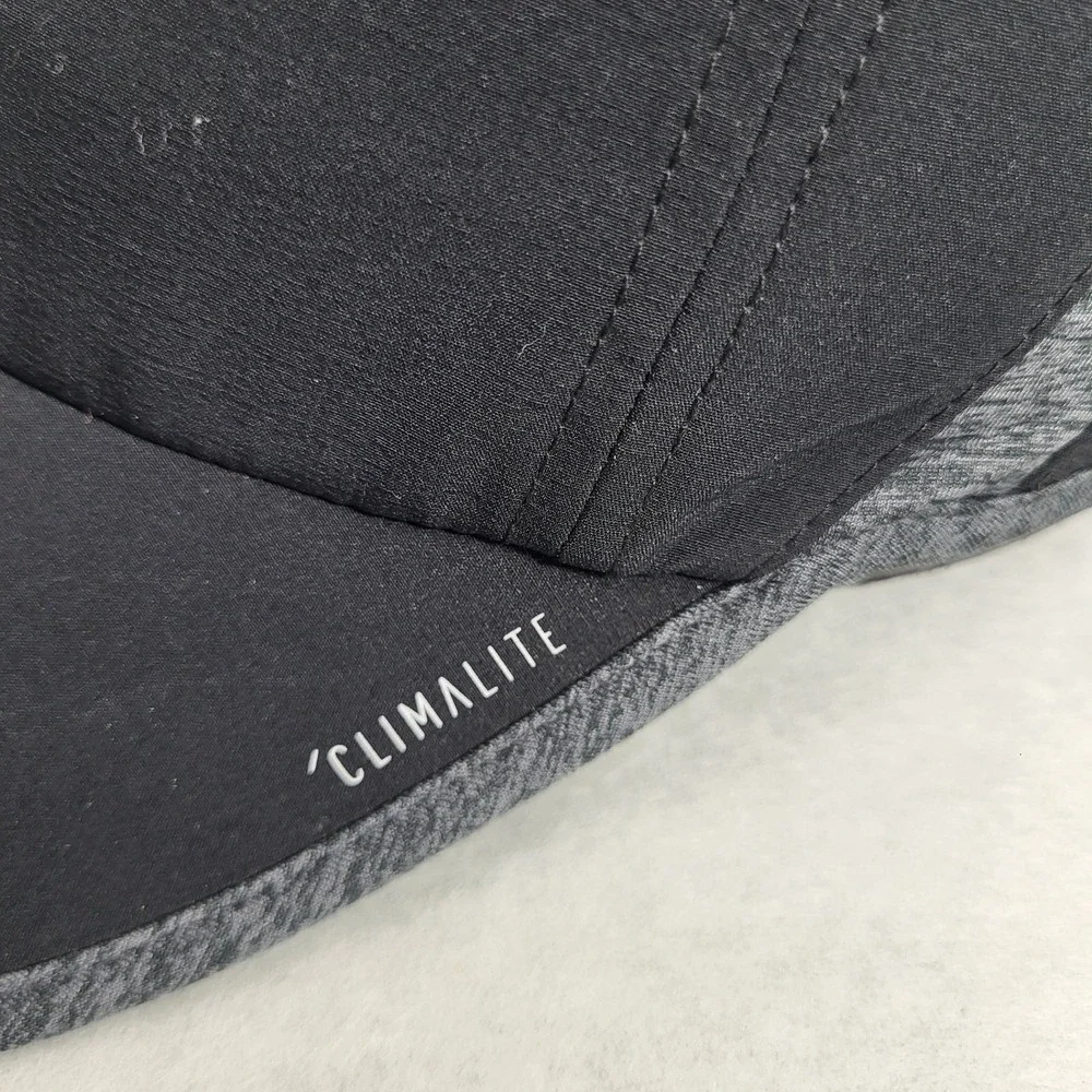 ADIDAS CLIMALITE 3 BAR ADJUSTABLE STRAPBACK BASEBALL HAT/CAP, BLACK, LIGHTWEIGHT